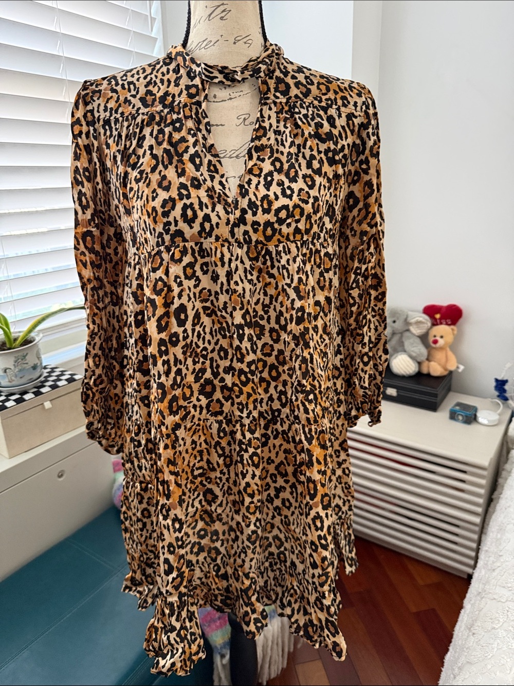 Kosiuko Women's Leopard Print Tunic - Brown/Black